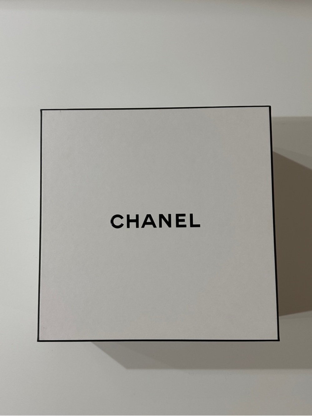 CHANEL White Box with Black Logo and Trim